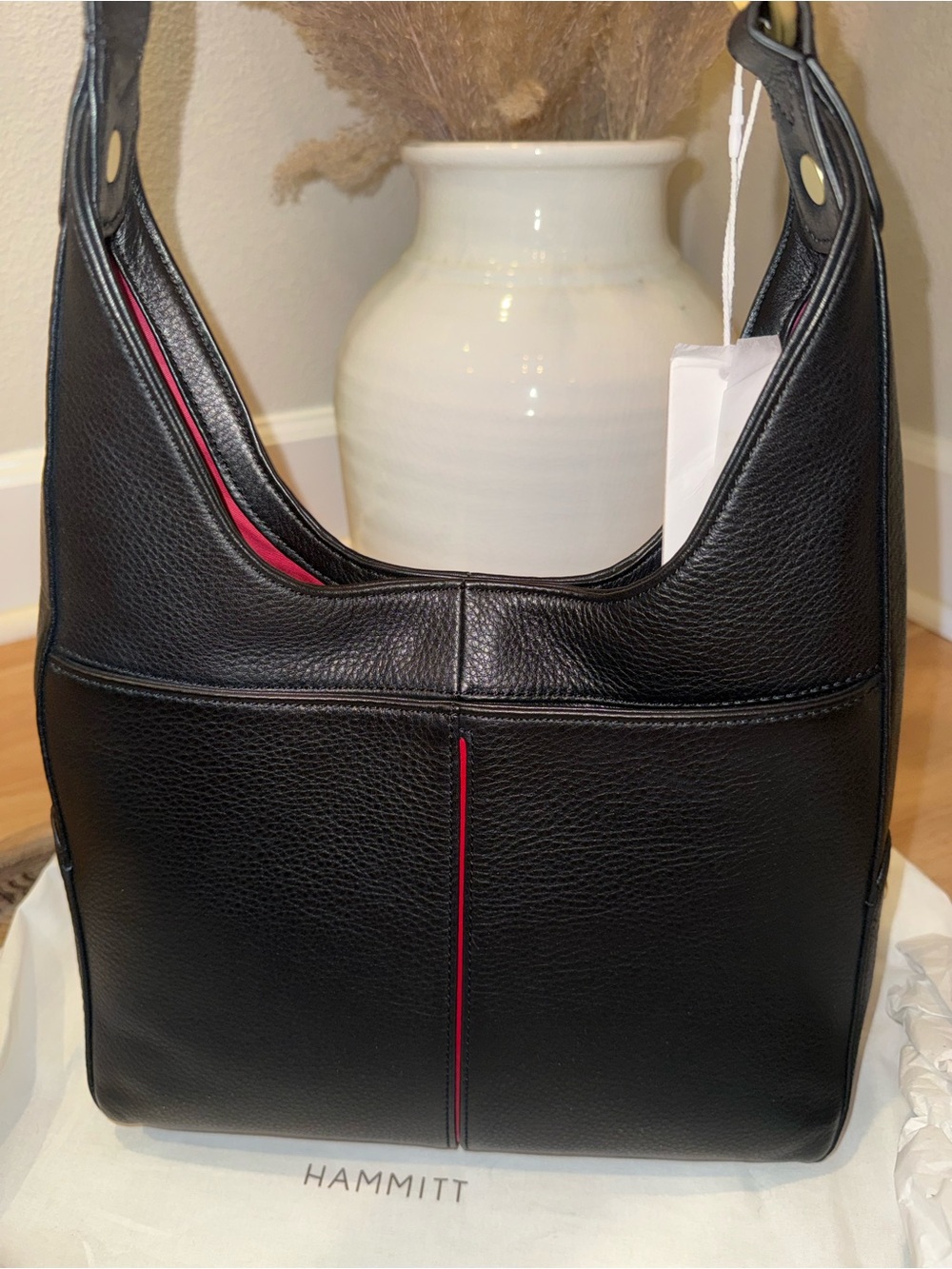 NWT Hammitt Tim Medium - Soft Leather Shoulder Bag - Black/Brushed Gold - Picture 8 of 16